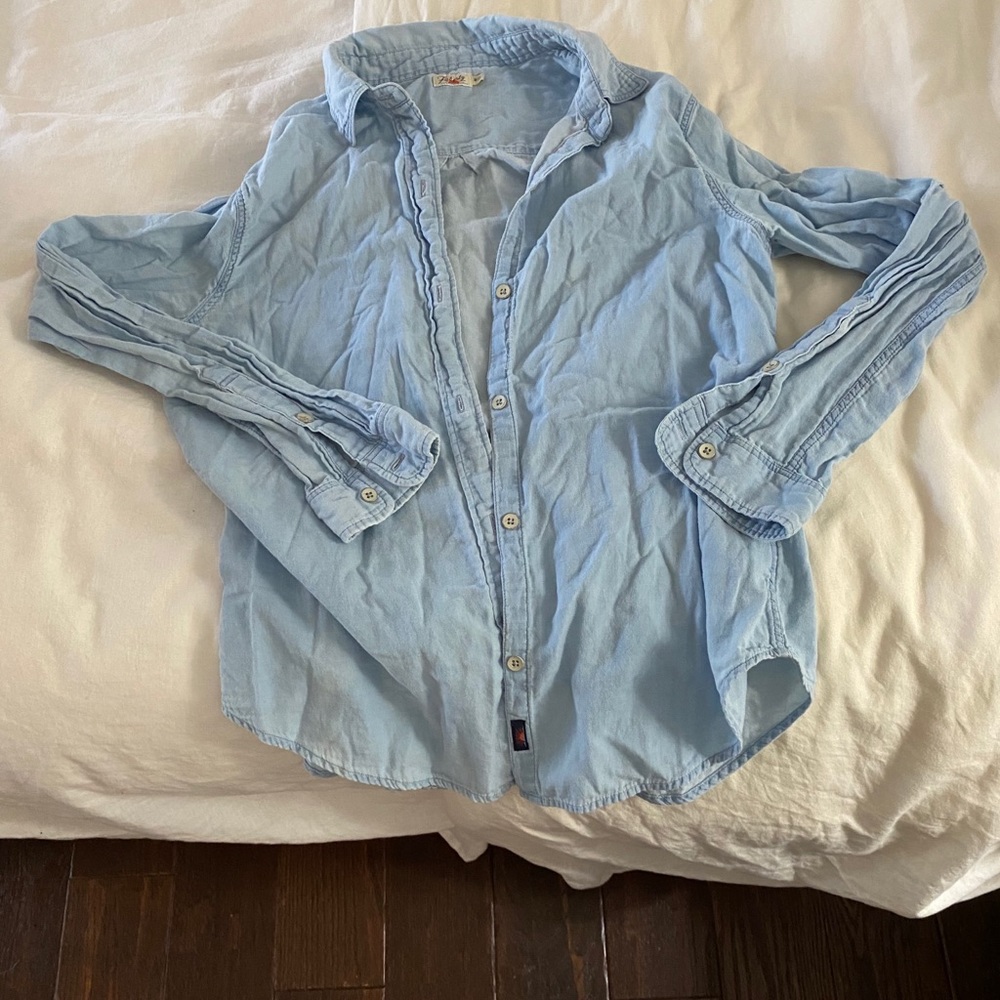 Faherty light indigo Malibu shirt